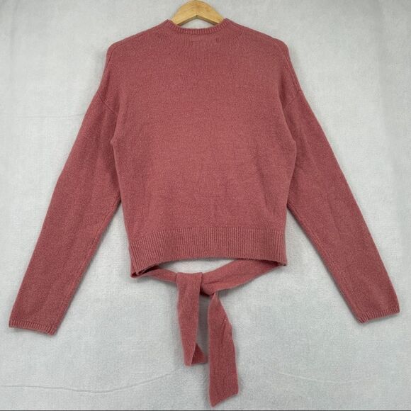 -WAYF Tie Waist Wool Blend Mockneck Sweater NWOT S - Picture 1 of 10